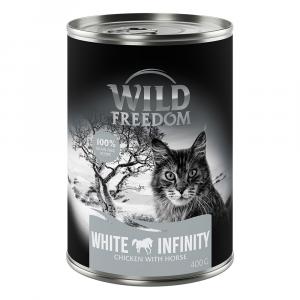 Wild Freedom Adult, 6 x 400 g - bezzbożowa receptura - White Infinity - Konina i kurczak