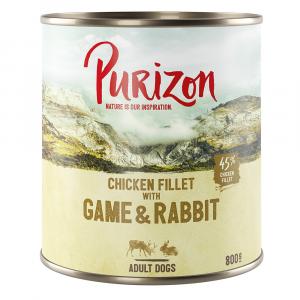 Purizon Adult, 12 x 800 g - Dziczyzna i królik z dynią i borówką brusznicą