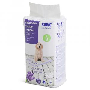 Savic Puppy Trainer Pads podkładki dla szczeniąt, o zapachu lawendy - Duże: dł. x szer.: 60 x 45 cm, 30 szt.