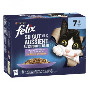 Felix Senior, w galarecie, So gut wie es aussieht, 12 x 85 g - 4 smaki