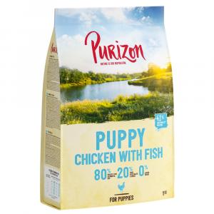 20% taniej! Purizon, karma sucha dla psa, 3 x 1 kg / 4 x 1 kg - Puppy, kurczak i ryba, bez zbóż, 4 x 1 kg