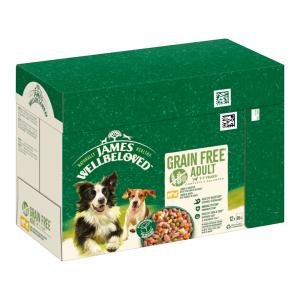 James Wellbeloved Grain Free Hypoallergenic, jagnięcina i kurczak z warzywami - 12 x 90 g