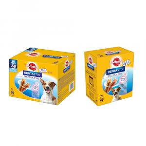 112 + 28 gratis! Pedigree DentaStix codzienna pielęgnacja zębów, 140 sztuk - Dla małych psów (5–10 kg), 2200 g