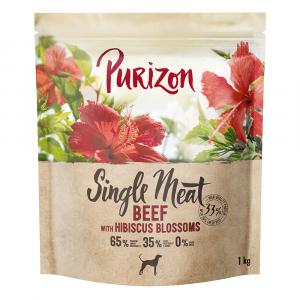 1 kg Purizon, sucha karma dla psa, różne rodzaje w super cenie! - Single Meat, wołowina z kwiatami hibiskusa