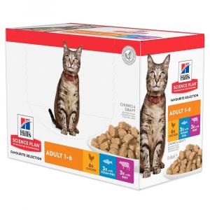 Hill's Science Plan Adult, jagnięcina i ryż - Karma mokra, 12 x 85 g, Adult, ryba