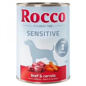 Rocco Sensitive, 6 x 400 g - Wołowina z marchewką