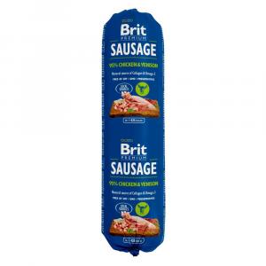 Brit Premium Sausage, 12 x 800 g - Kurczak z dziczyzną