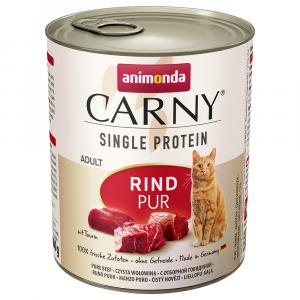 Megapakiet animonda Carny Single Protein Adult, 24 x 800 g - Wołowina