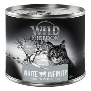 Wild Freedom Adult, 6 x 200 g - bezzbożowa receptura - White Infinity - Kurczak i konina