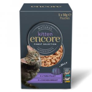 Encore Kitten w galarecie, 5 x 50 g - Finest Selection (2 smaki)