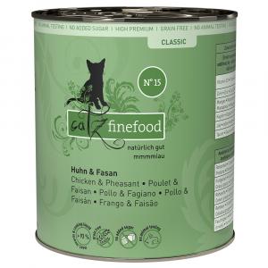 11 + 1 gratis! catz finefood w puszkach, 12 x 800 g - Kurczak z bażantem