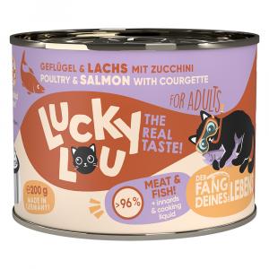 Lucky Lou Adult, 6 x 200 g - Drób i łosoś