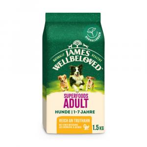James Wellbeloved Superfoods Adult Dog Hypoallergenic Indyk z jarmużem i komosą ryżową - 1,5 kg