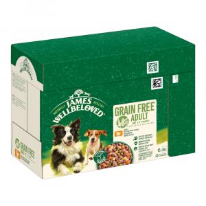 James Wellbeloved Adult Dog Hypoallergenic, indyk z warzywami w sosie - 24 x 90 g