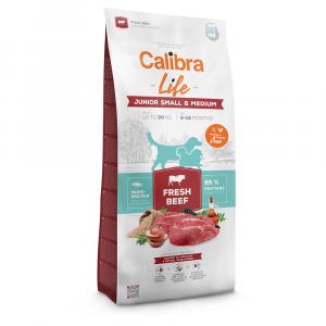 Calibra Life Junior Small & Medium Breed, ze świeżą wołowiną - 2 x 12 kg