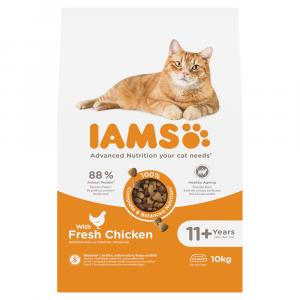 IAMS Advanced Nutrition Senior Cat 11+, kurczak - 2 x 10 kg