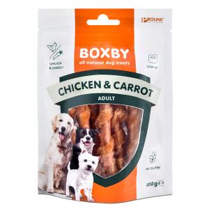 20% taniej! Boxby, przysmaki dla psów, różne rodzaje - Kurczak i Marchewka, 100 g
