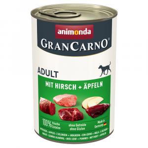 Animonda GranCarno Original Adult, 6 x 400 g - Jeleń z jabłkiem