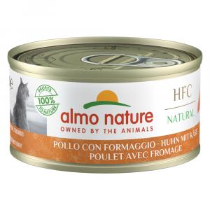 Almo Nature HFC Natural, 6 x 70 g - Kurczak z serem