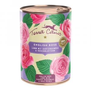 Korzystny pakiet Terra Canis Menu Floralis, 12 x 400 g - English Rose: jagnięcina z warzywami ogrodowymi i płatkami róży