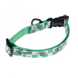 Harry Potter, obroża Slytherin, zielona - Rozmiar L: obw. szyi 35-56 cm, szer. 20 mm