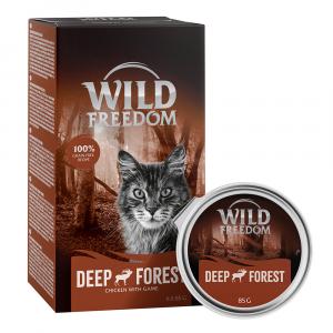 15% taniej! Wild Freedom, karma mokra, 6 x 70 g / 85 g - Adult, tacki, Deep Forest, dziczyzna i kurczak, 6 x 85 g