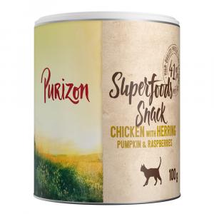 Purizon Superfood Snack, 100 g - Kurczak ze śledziem, dynią i malinami, 100 g
