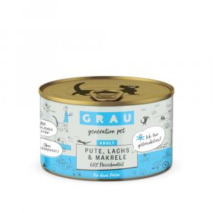 Megapakiet GRAU Adult bez zbóż, 24 x 200 g - Indyk, łosoś, makrela