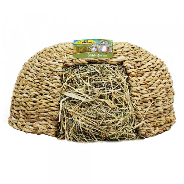 JR Farm igloo z siana, dla gryzoni - 2 x 470 g (duże: 30 x 30 x 25 cm)