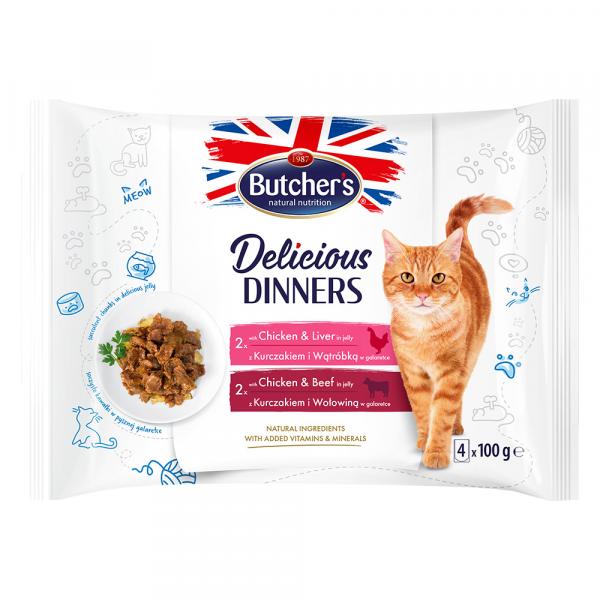 Megapakiet Butcher's Delicious Dinners, 64 x 100 g - Pakiet mieszany III