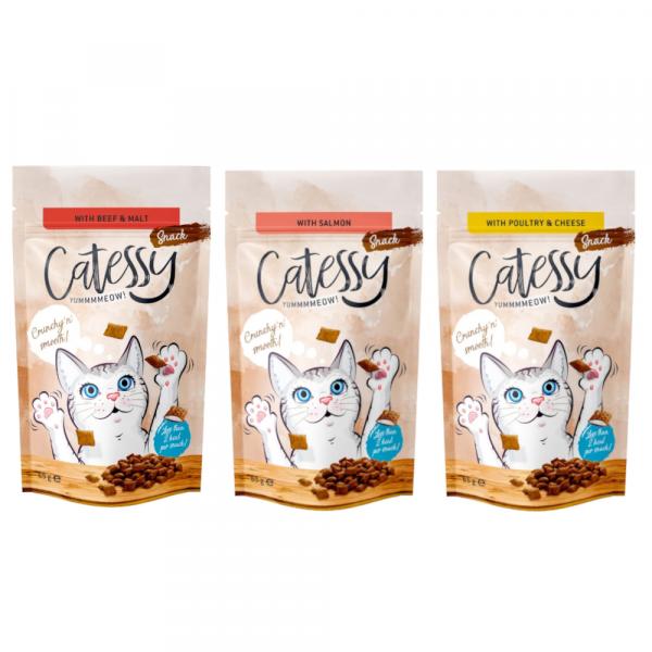 Mieszany pakiet próbny Catessy Chrupiący przysmak, 3 x 65 g - 3 różne smaki