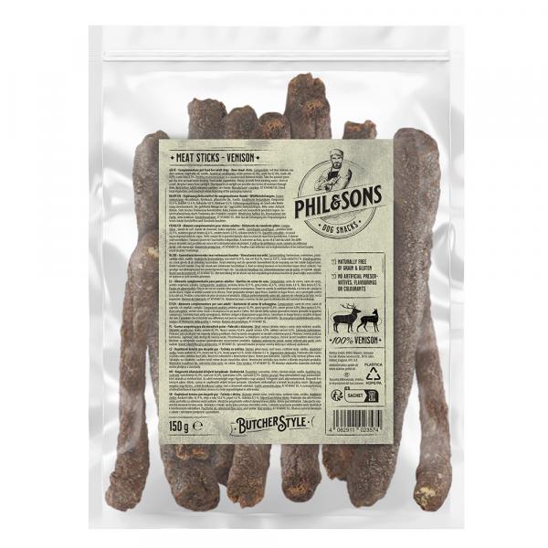 Phil & Sons, pałeczki z dziczyzny - 3 x 150 g