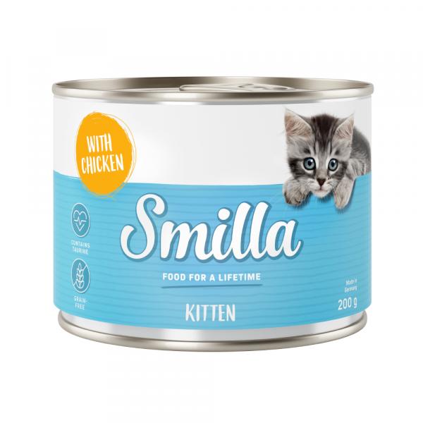 Smilla Kitten, 6 x 200 g - Z kurczakiem