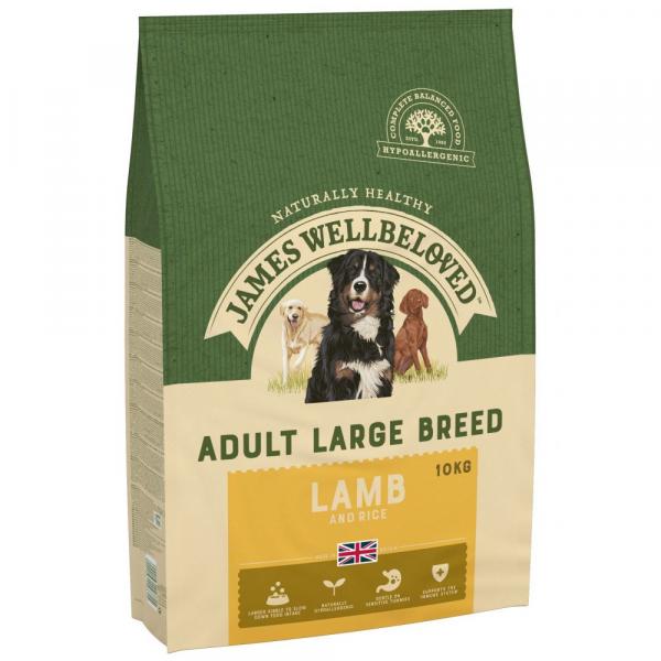 James Wellbeloved Adult Large Breed Dog Hypoallergenic, jagnięcina i ryż - 10 kg