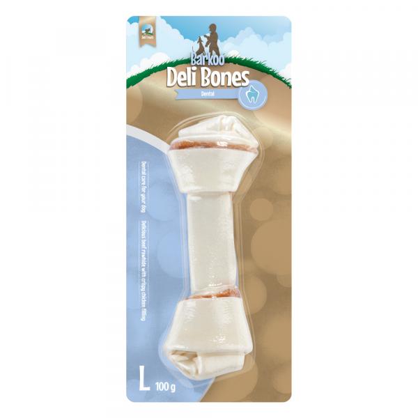 Barkoo Deli Bones Dental kości do żucia z supełkiem - L, 3 x 20 cm (300 g)