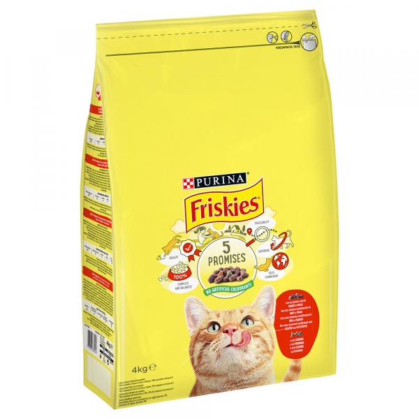 Purina Friskies, wołowina i kurczak z warzywami - 4 kg