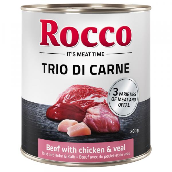 Rocco Classic Trio di Carne - Wołowina, kurczak i cielęcina, 24 x 800 g