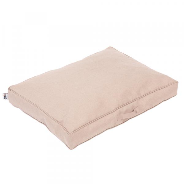 TIAKI, materac dla psa z pianką Memory Foam, beżowy - Dł. x szer. x wys.: 120 x 90 x 19 cm