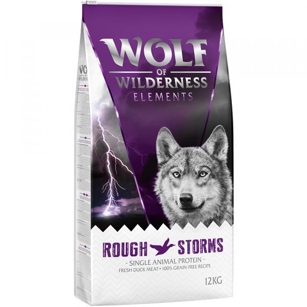 40 zł taniej! Wolf of Wilderness, karma sucha dla psa, 12 kg - „Rough Storms”, kaczka