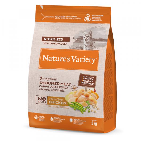 Nature's Variety No Grain Sterilized, kurczak z wolnego wybiegu - 3 kg