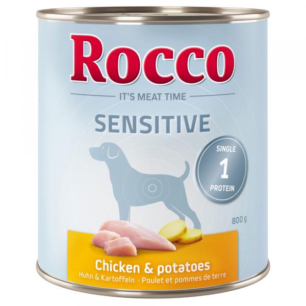 Megapakiet: Rocco Sensitive, 24 x 800 g - Kurczak z ziemniakami