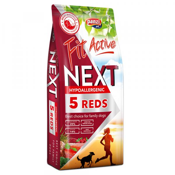 20% taniej! FitActive, sucha karma dla psa - Next Hypoallergenic Adult Five Reds, 15 kg