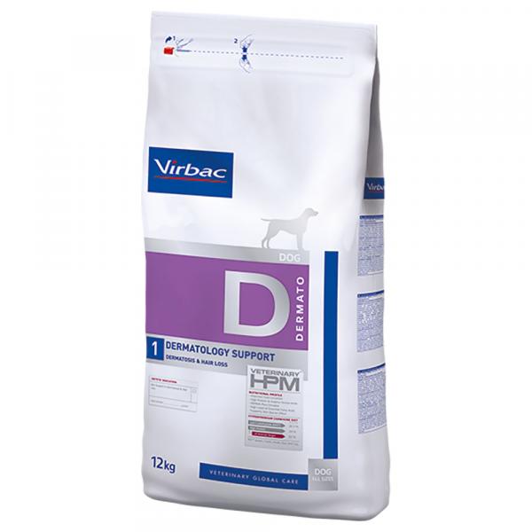 Virbac Veterinary HPM Pomoc dermatologiczna dla psów D1 - Opakowanie ekonomiczne: 2 x 12 kg