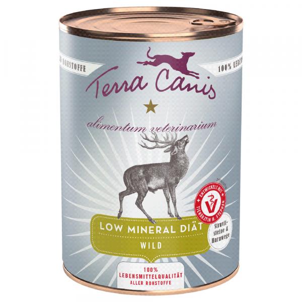 Terra Canis Alimentum Veterinarium Low Mineral Diet, 6 x 400 g - Dziczyzna