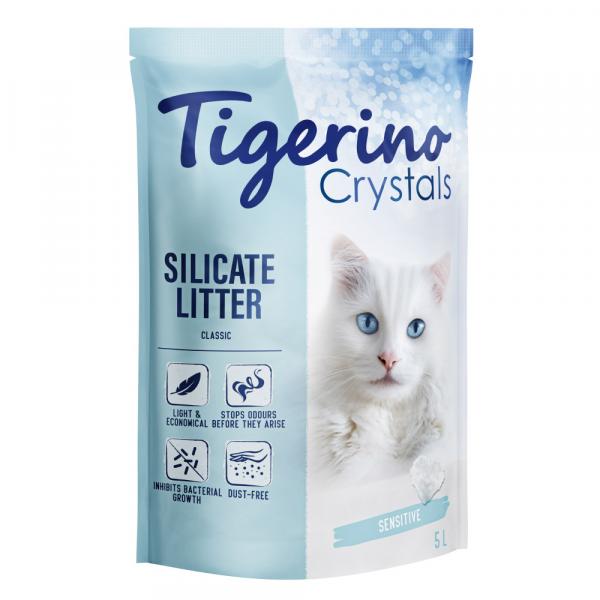 Tigerino Crystals Classic Sensitive, żwirek dla kota - bezzapachowy - 5 l (ok. 2,1 kg)