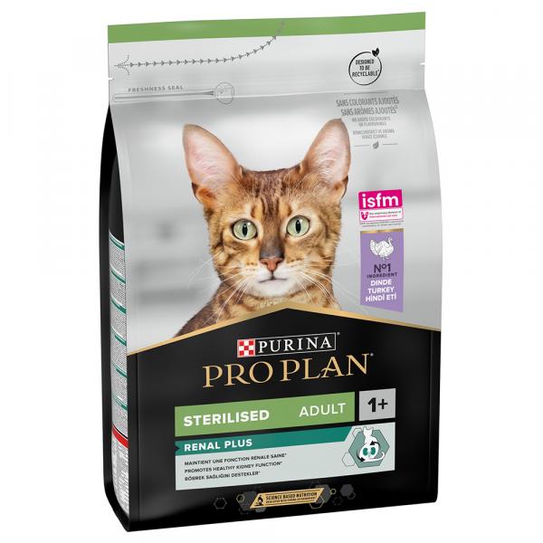 PURINA PRO PLAN Sterilised Adult Renal Plus, indyk - 3 kg