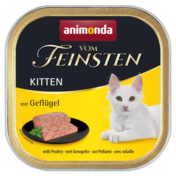 Megapakiet animonda vom Feinsten Kitten, 30 x 100 g - Z drobiem