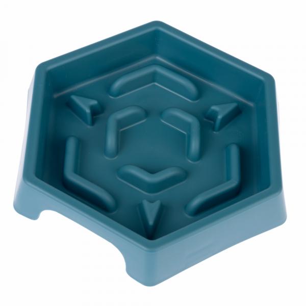 TIAKI Slow Feeder Blue Hexagon - 450 ml