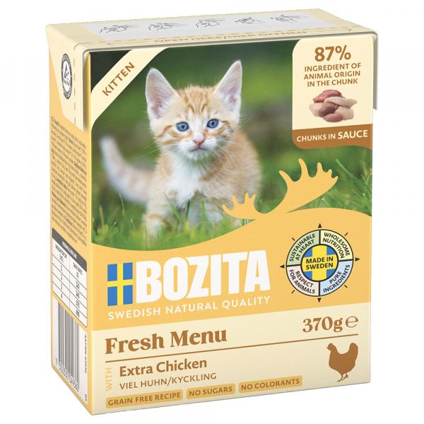 Megapakiet Bozita Tetra w sosie, 24 x 370 g - Kitten, kurczak