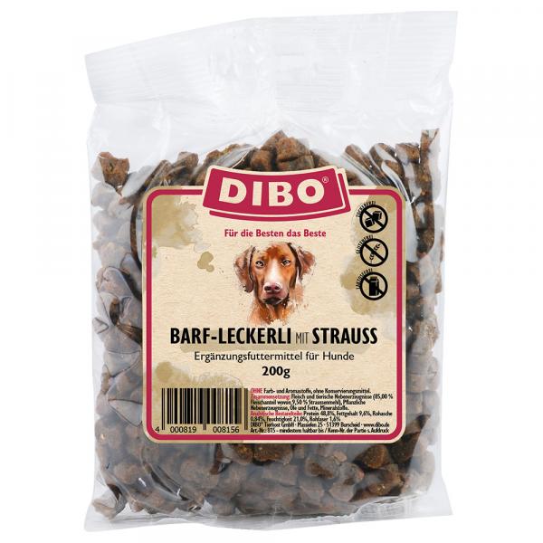 DIBO BARF, przysmaki ze strusiem - 2 x 200 g